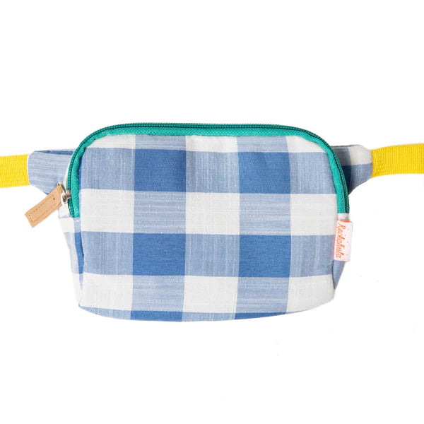 Retro Blue Check Bum Bag