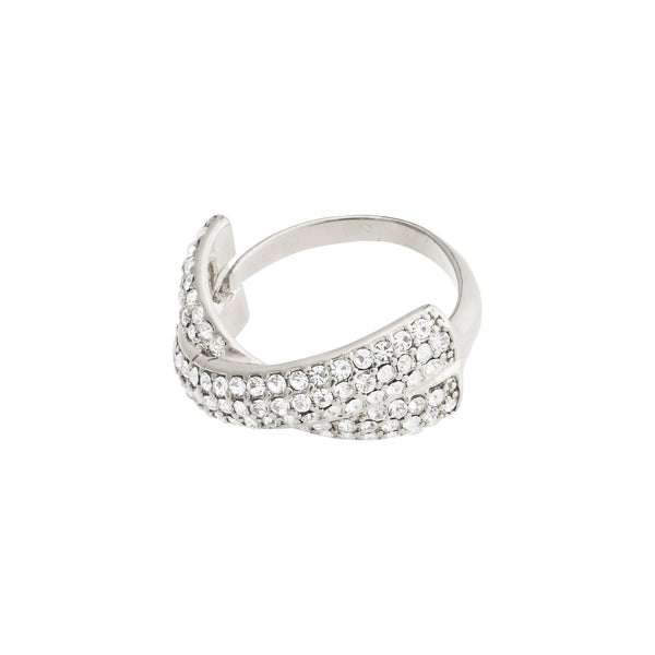 Edtli Silver Plated Crystal Ring