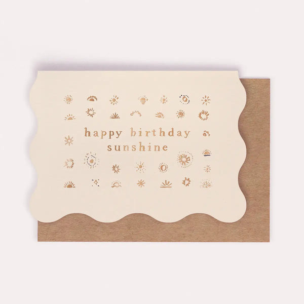 Happy Birthday Sunshine Wavy Card