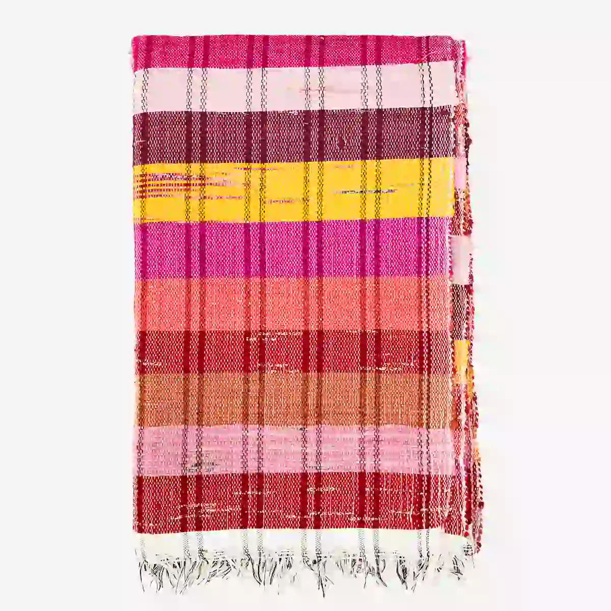 Colorful plaid in recycled cotton