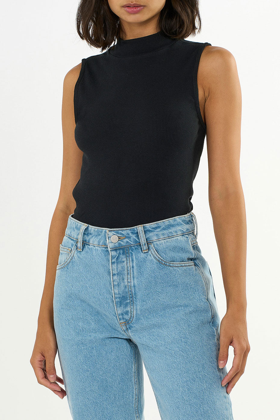 Black Jet Rib Top