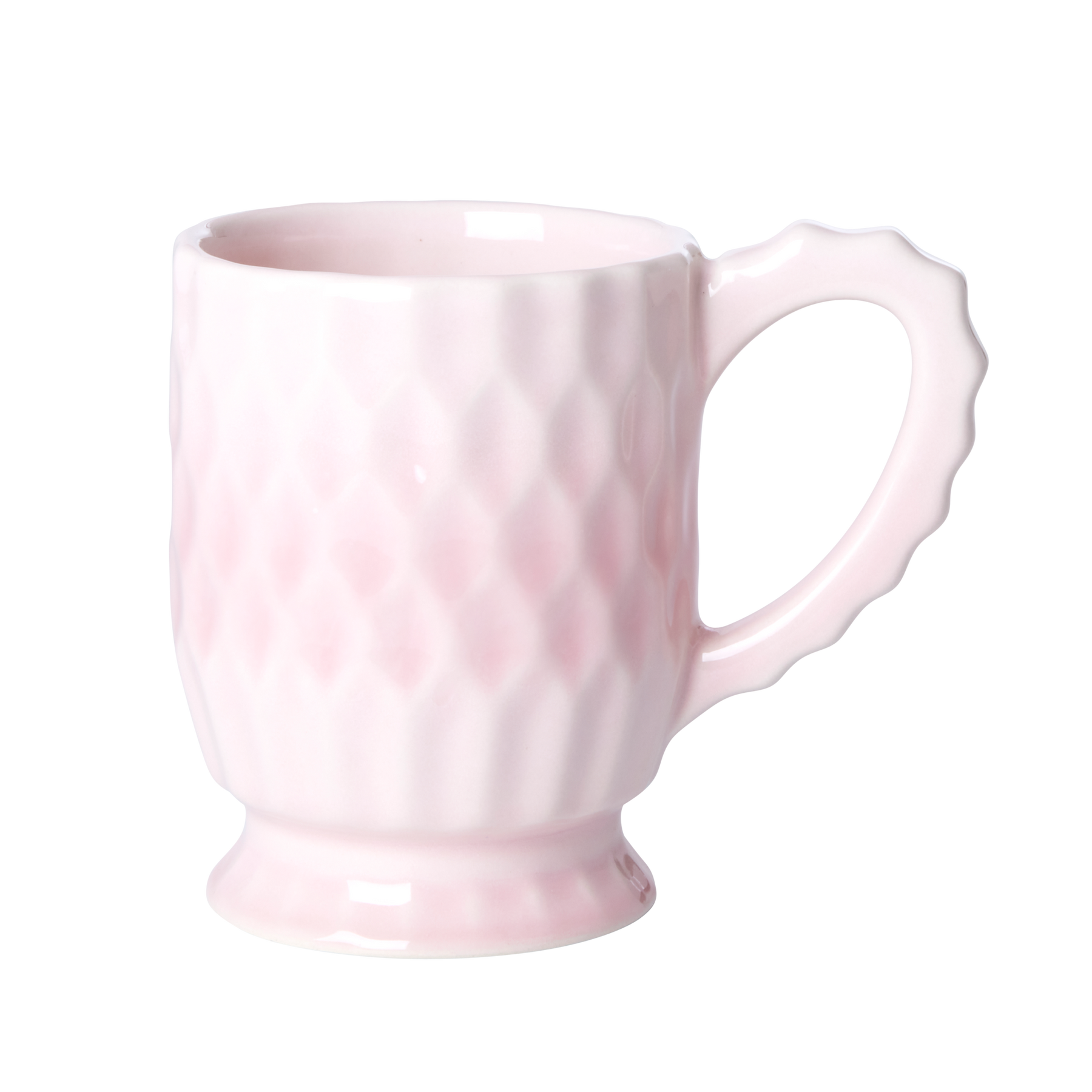Rice by Rice Set of 2 Pink Ceramic Mugs
