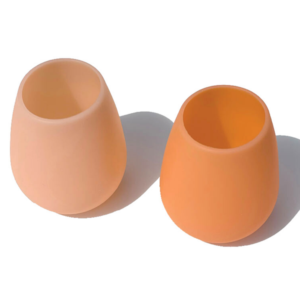 - Fegg | Unbreakable Silicone Tumblers | Cantaloupe + Tangelo