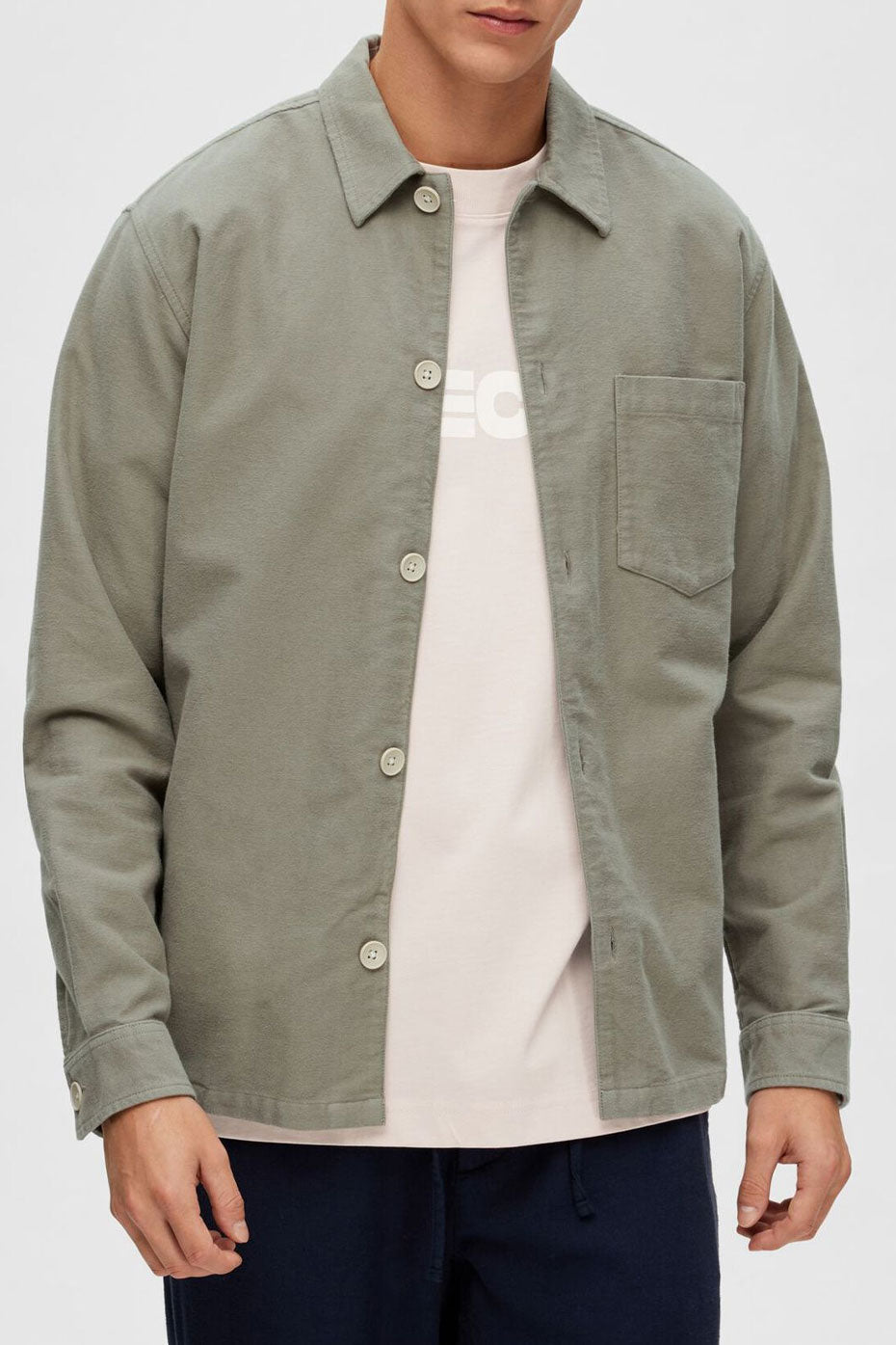 Vetiver Loose Beck Overshirt