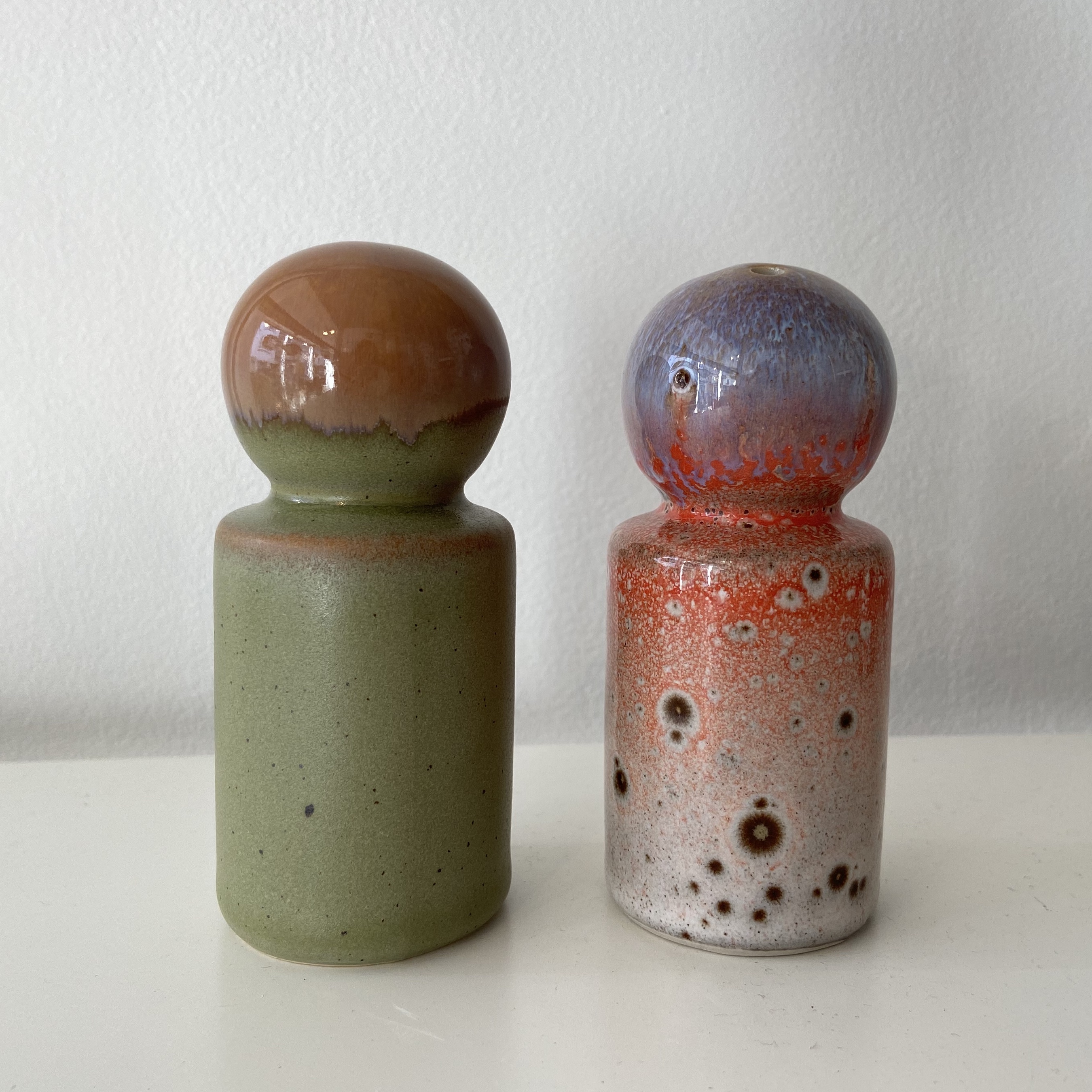 70's Ceramic Salt And Pepper Shakers