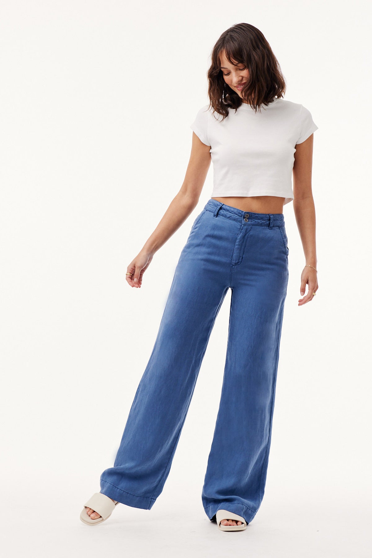 Bella Dahl Harper Clean Hem High Waist Trousers