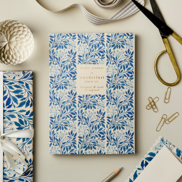 Blue Floral Weekly Planner