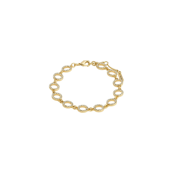 - Rogue Gold Plated Crystal Halo Bracelet