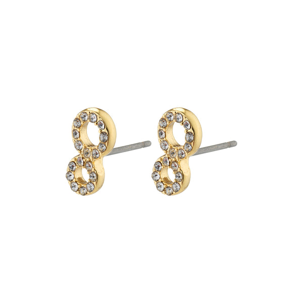 Pilgrim - Rogue Gold Plated Crystal Halo Earrings