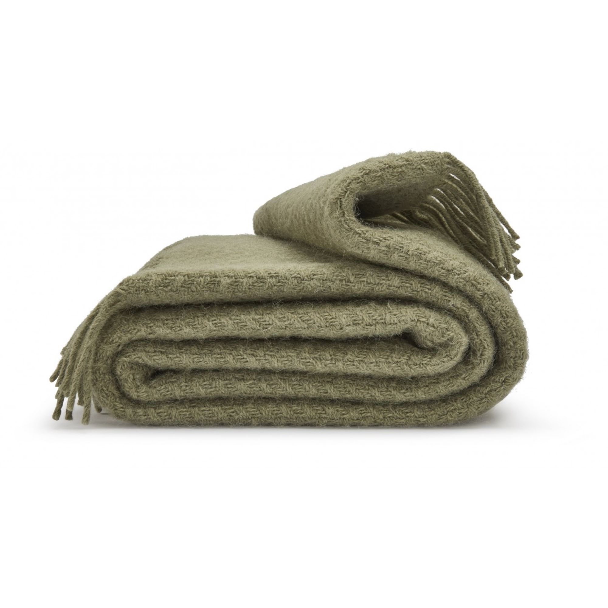 Sage Green Pure New Wool Wafer Throw