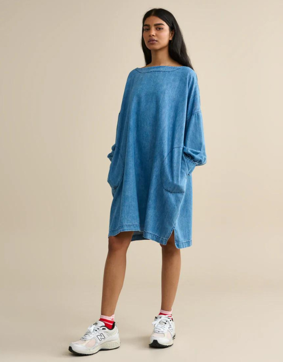 Bellerose Astro Relaxed Dress Blue Bleach