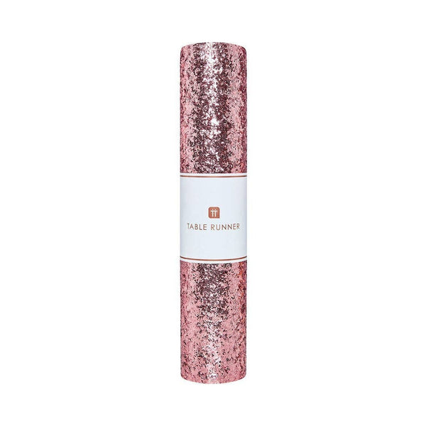 Talking Tables - Pink Glitter Table Runner, Valentine's Day Decoration - 1.8m