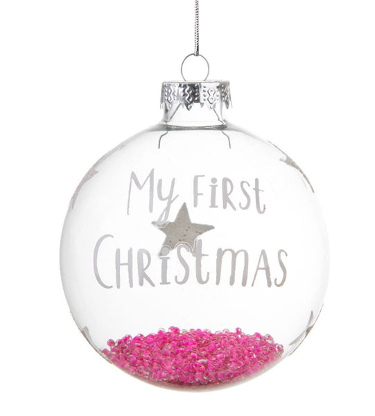 Sass & Belle  Baby Girl First Christmas Bauble