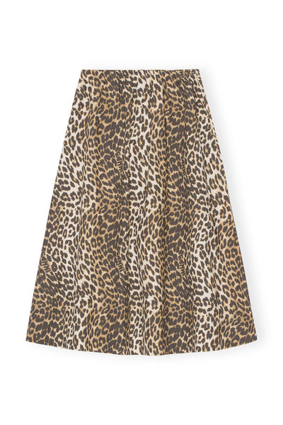 Leopard Printed Elasticated Maxi Skirt