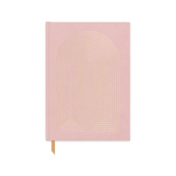 Designworks Ink Dusky Pink Radiant Rainbow Suede Cloth Journal