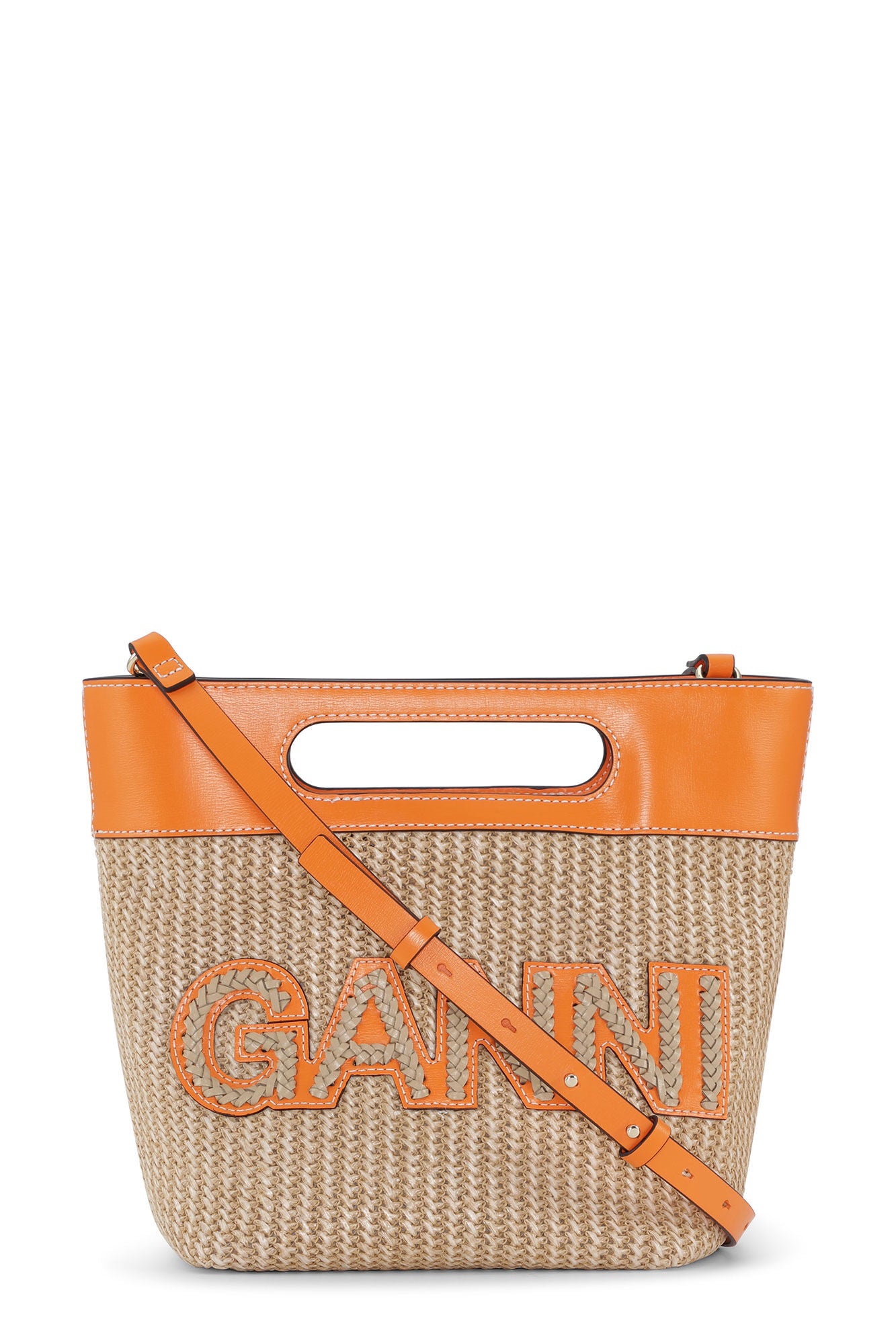 Ganni - Kraft Medium Tote Raffia