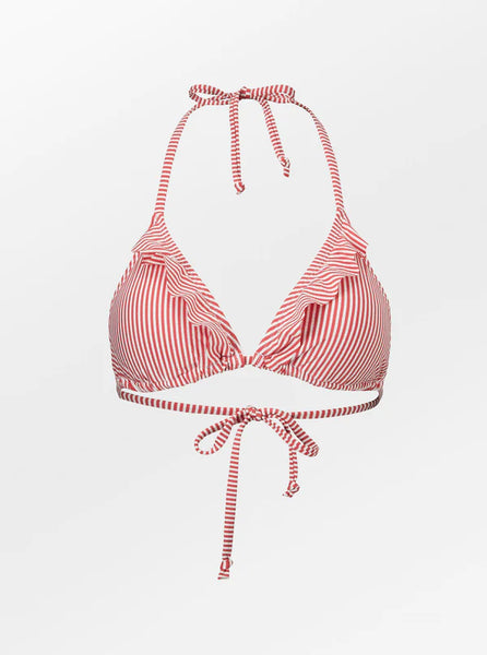 - Striba Bel Frill Bikini Top - Spiced Coral