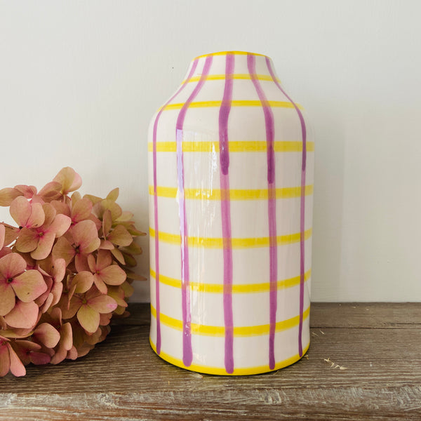 Boutique - 'genie In A Bottle'- Lilac / Lemon Gingham