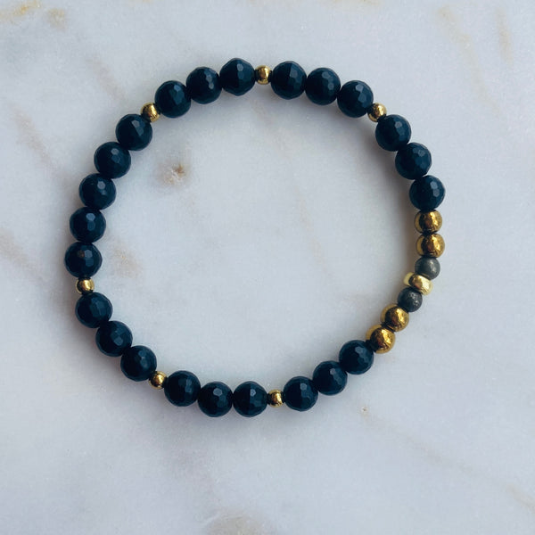 Black Onyx & Hematite Bracelet