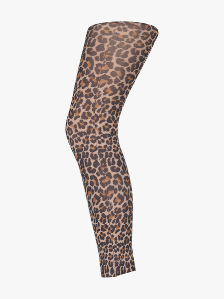 Sneaky Fox Leopard Footless Tights - Natural