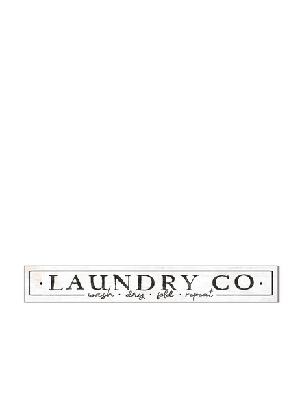 Laundry Co Door Plank Sign