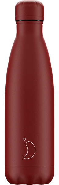 Chilly's Bottle 500ml Plain Matte Red