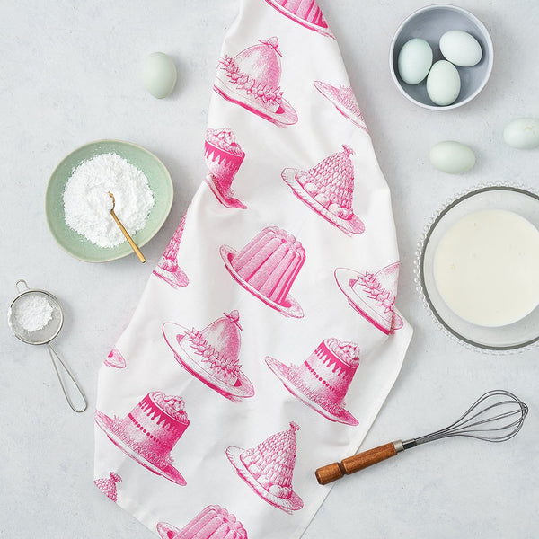 Tea Towel - Pink Jelly & Cake