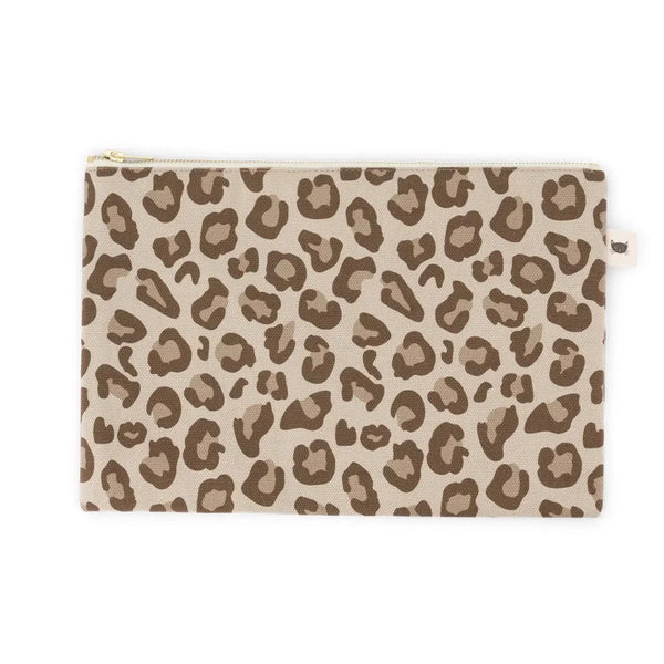 Lili Leopard Natural Clutch Bag