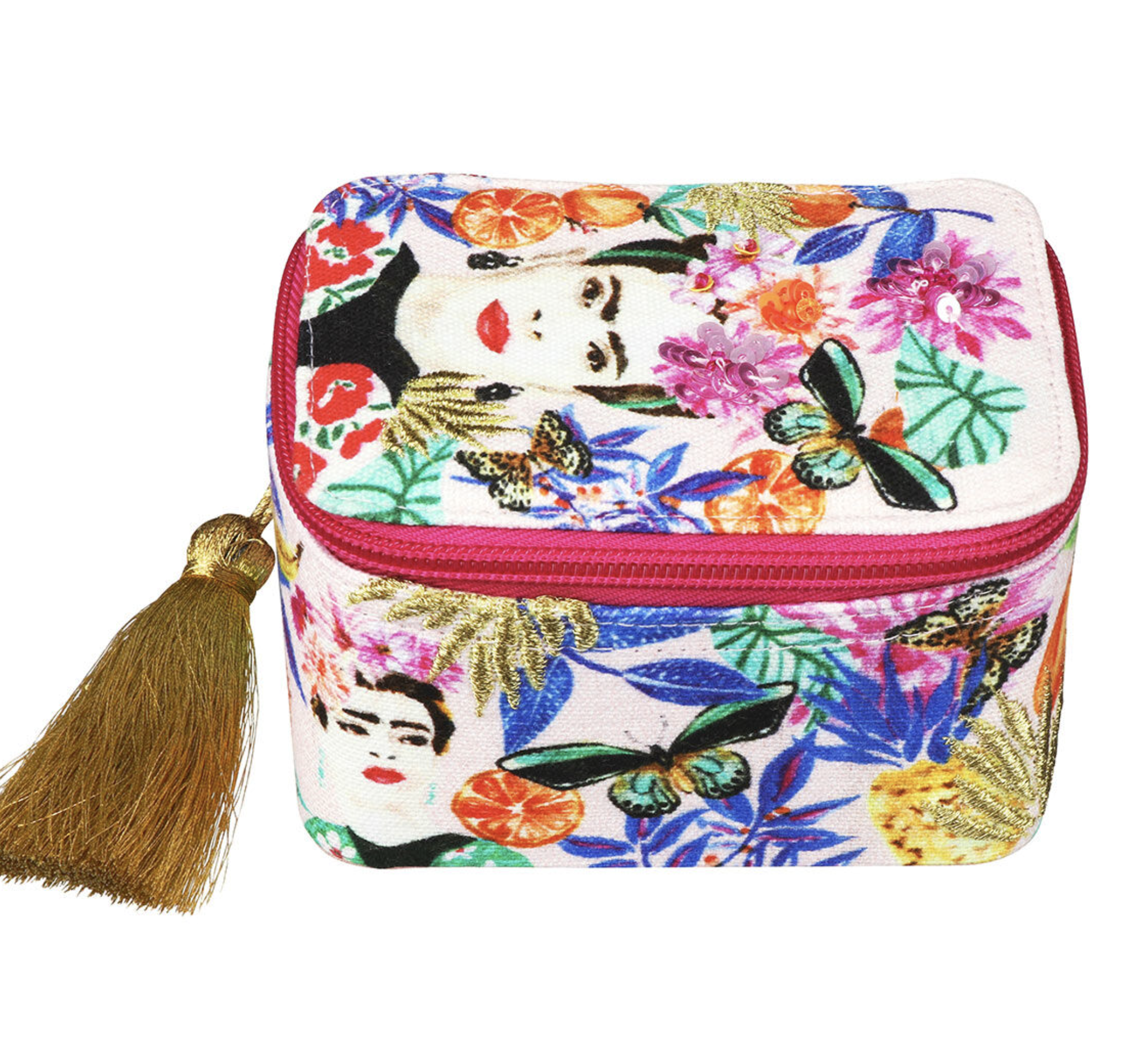 Disaster Designs Frida Khalo Jewelled Embroidered Jewellery case