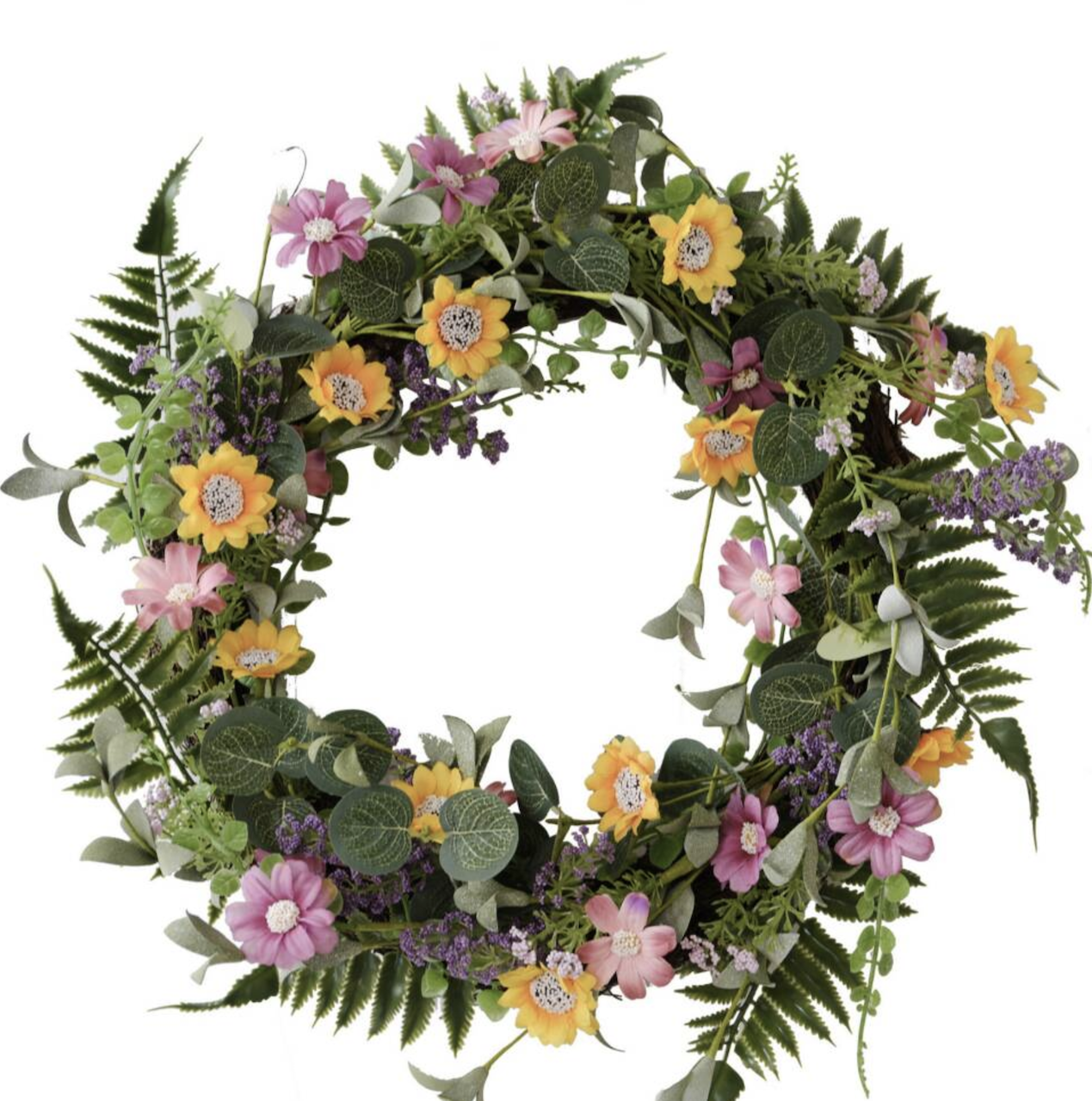Ginger Ray Floral Foliage Spring Wreath