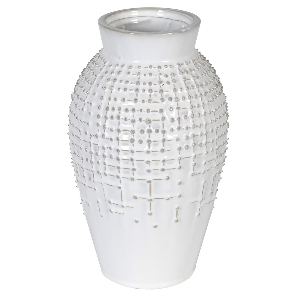 Off-White Raised Dot Vase