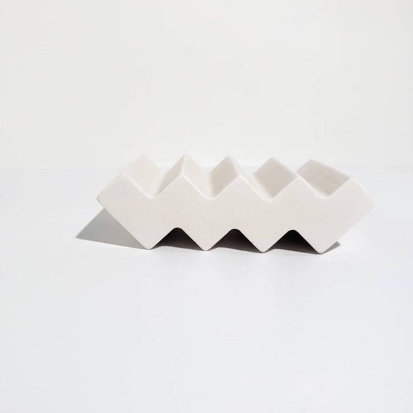 Zig Zag Soap Dish - White