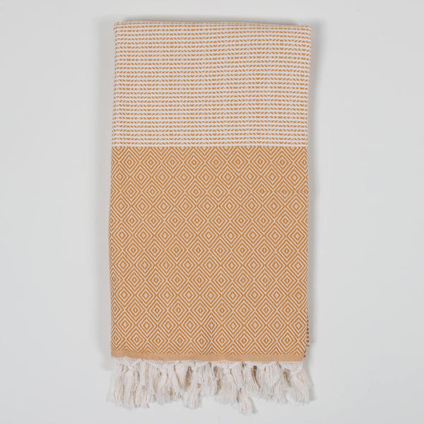 Nordic Dot Hammam Towel - Mustard