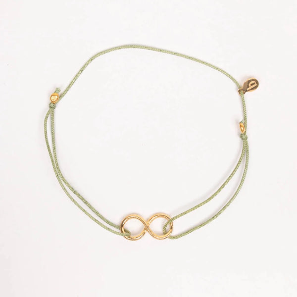 Gold Infinity Bracelet - Sage