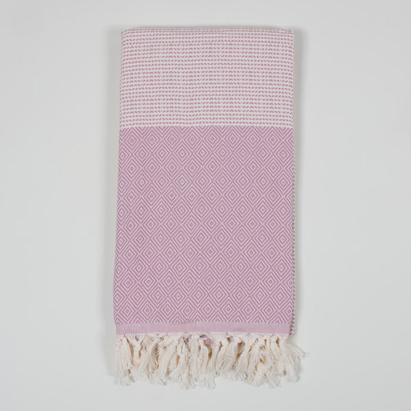 Nordic Dot Hammam Towel - Vintage Pink