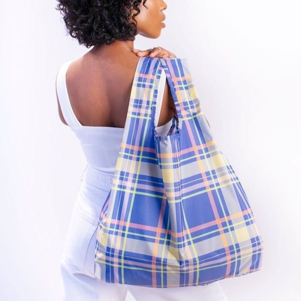 Madras Check Reusable Bag - Medium