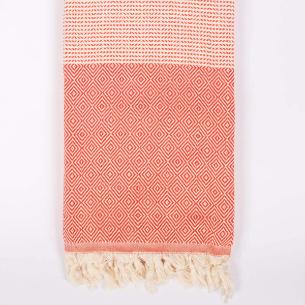 Nordic Dot Hammam Towel - Orange