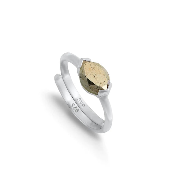 Siren Pyrite Silver Ring