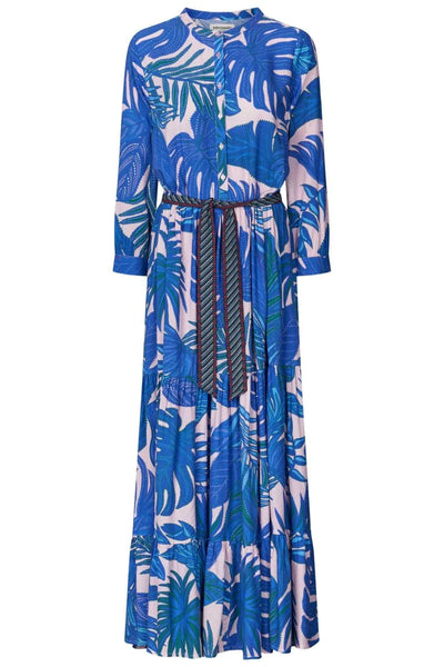 Maxi Dress In Bright Blue Floral Print