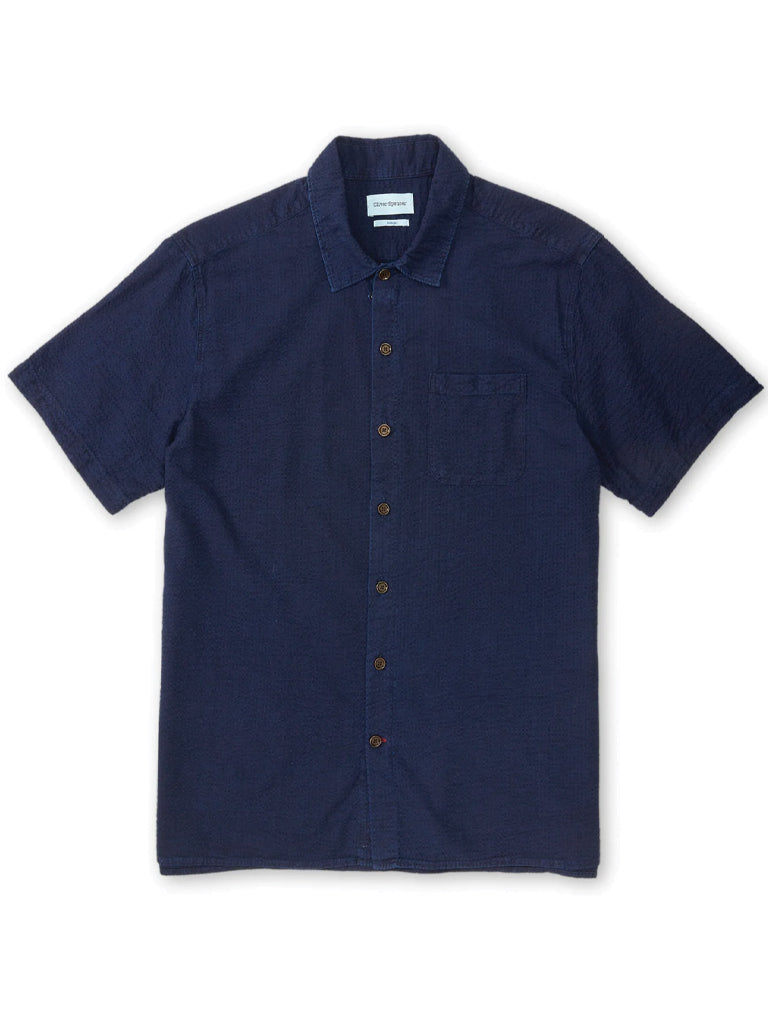 Riviera Short Sleeve Shirt In Ives Indigo