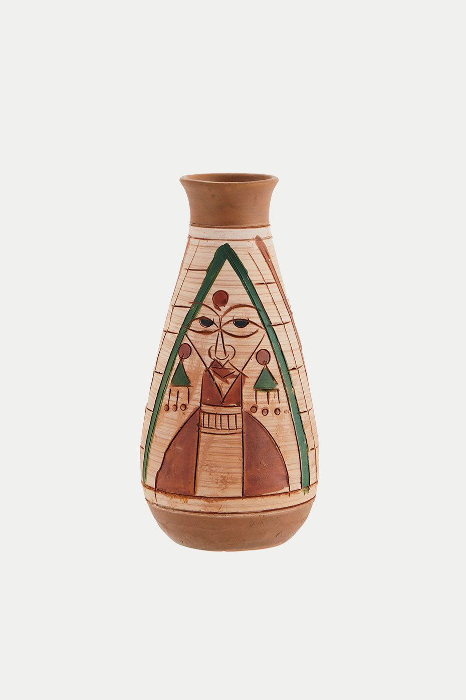 Terracotta Hand Painted Vase