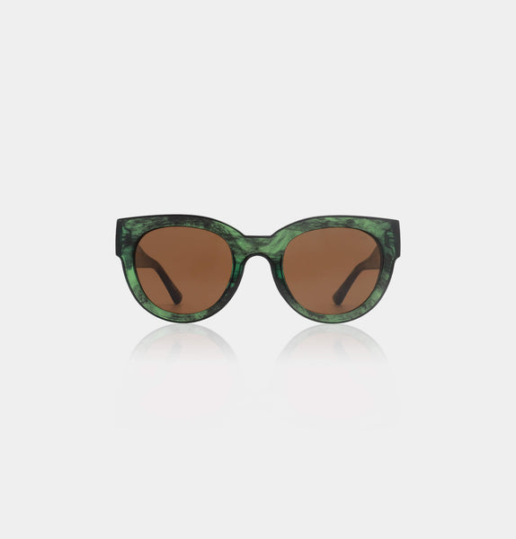 A.kjaerbede Lilly Sunglasses - Green Marble Transparent