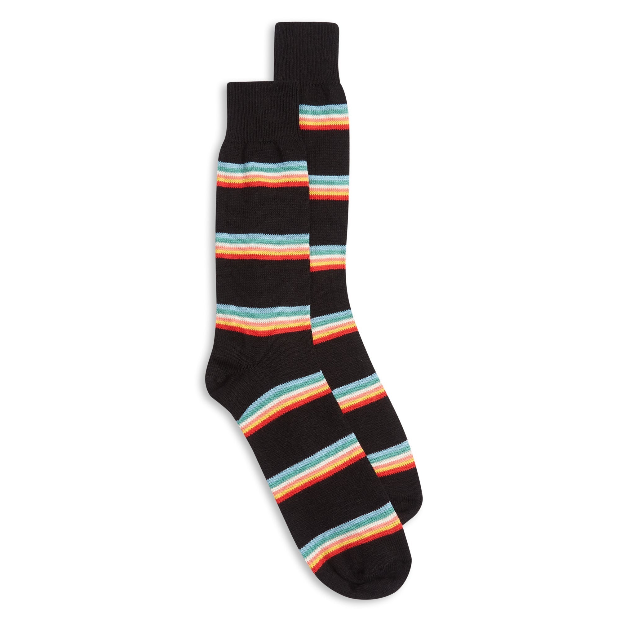Burrows  &  Hare Women’s Rainbow Socks - Black