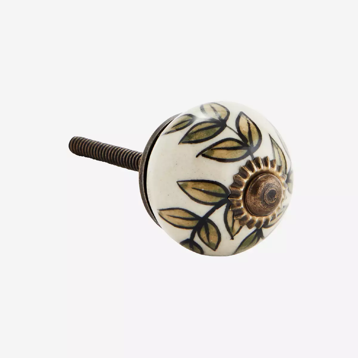 Madam Stoltz Hand Painted Stoneware Doorknob