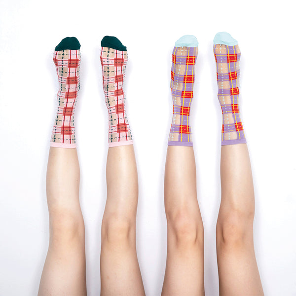 Sheer Socks - Tartan