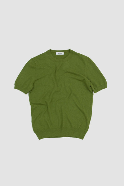 Ss Textured Crew Neck Green