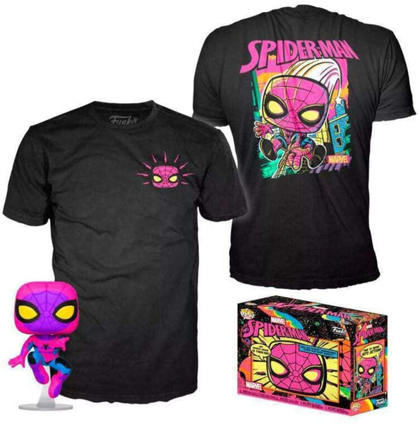 Clothing Marvel Blacklight Spider-Man Tee & Pop