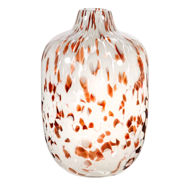 | Large Speckled Glass Vase | Brown