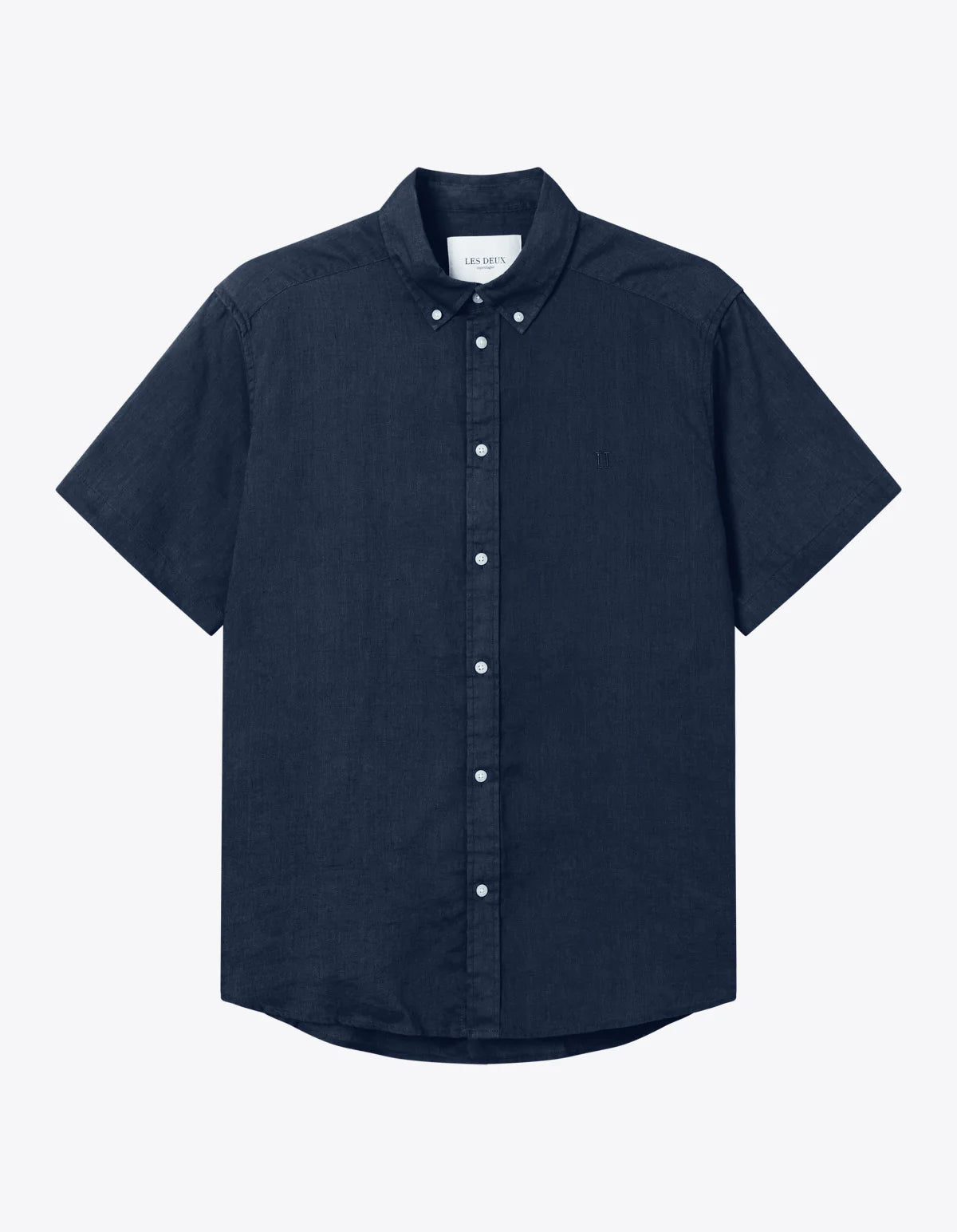 Kris Linen Ss Shirt - Dark Navy