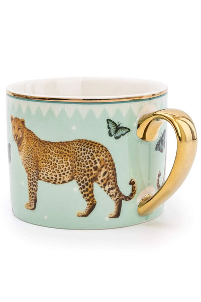 Wild Garden Mug With Gold Handle